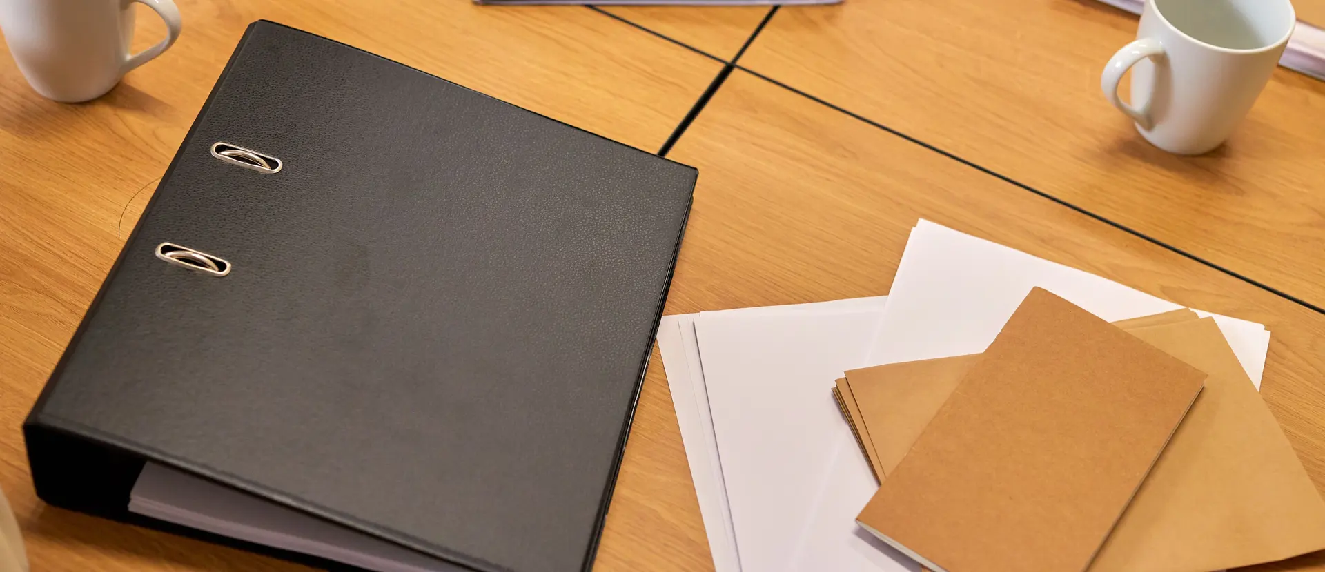 Business files and documents organized according to an accounting workflow
