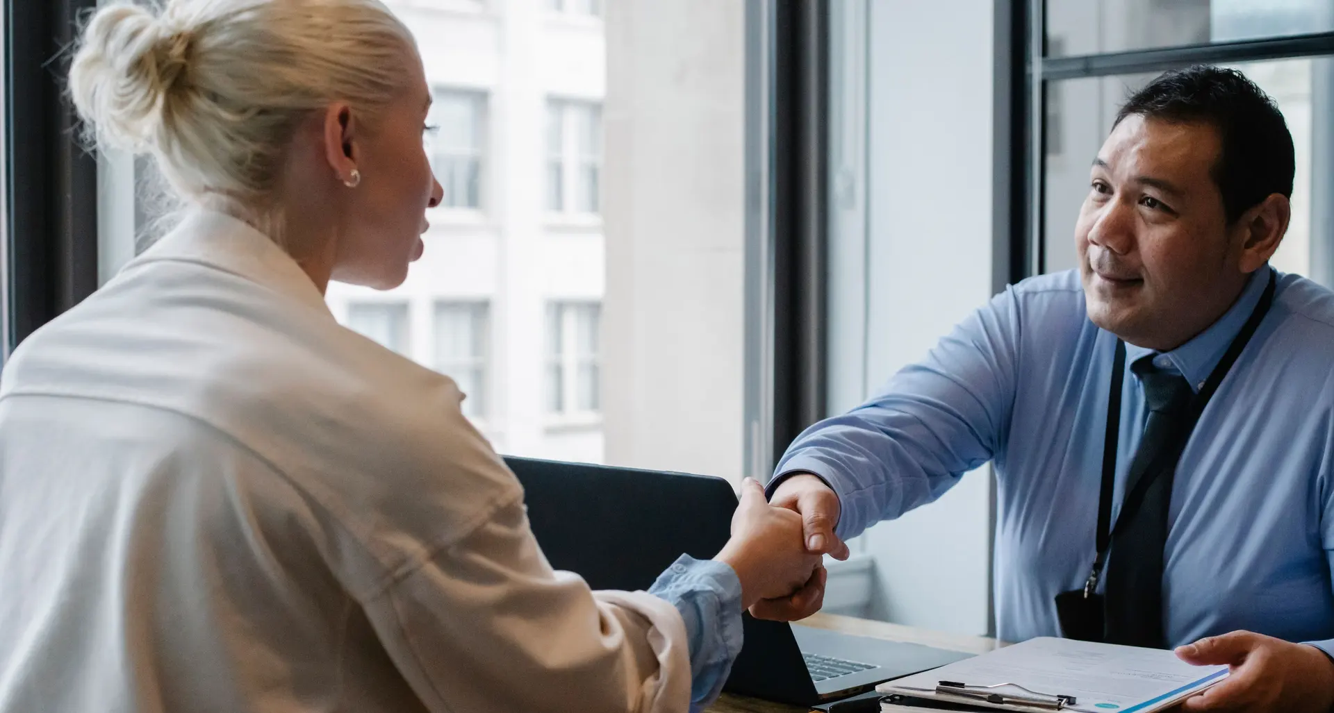 Business owner and adviser after completing the company conversion